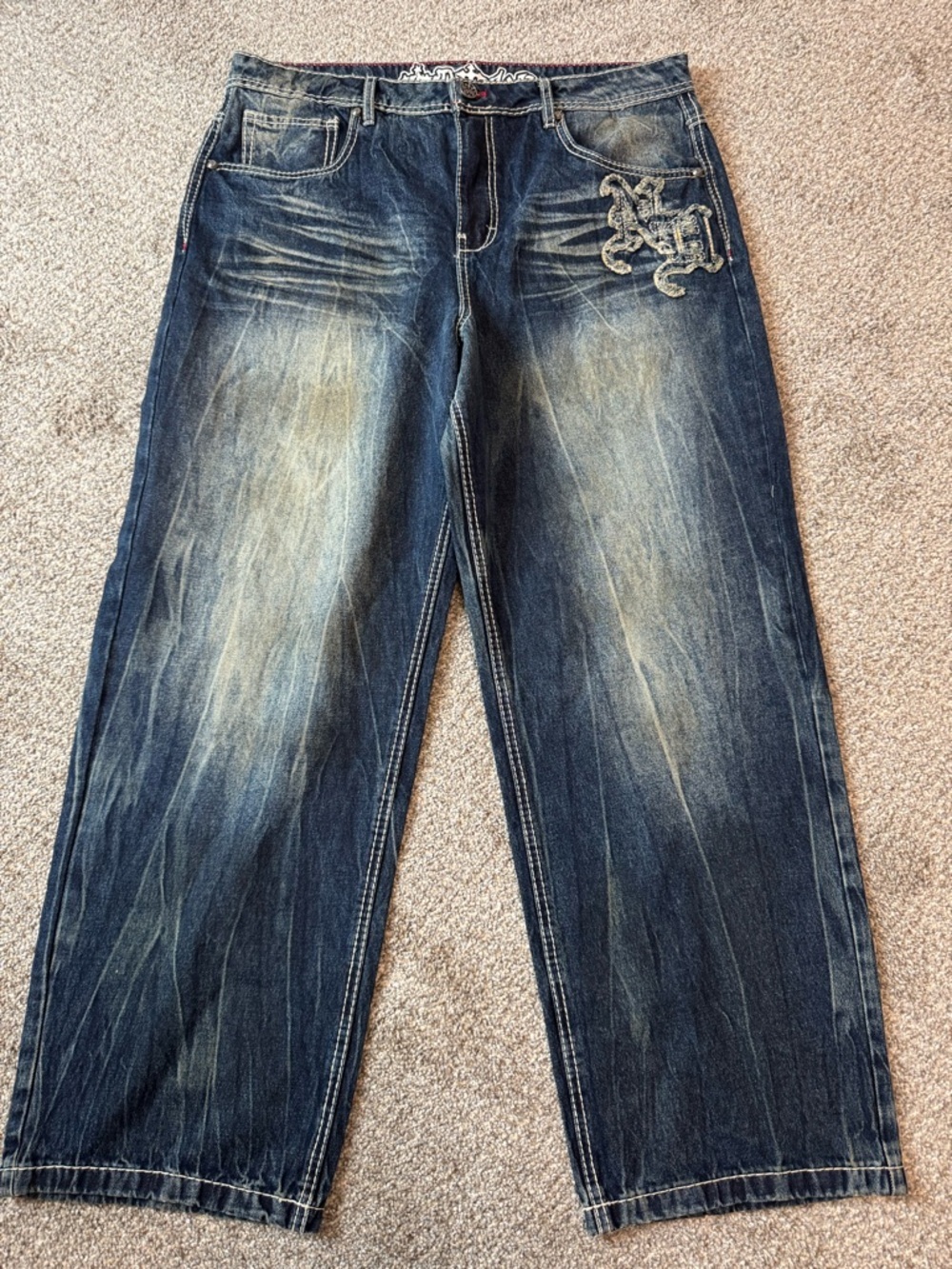 Ninth Hall Idle Blue Wash Straight Leg Jeans View 3